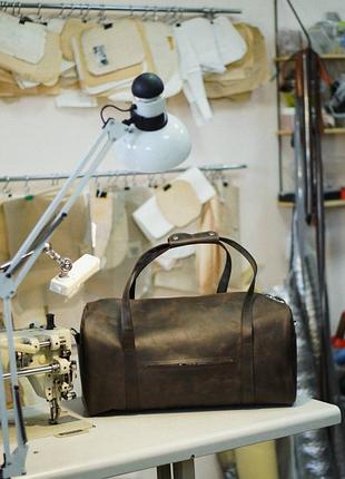 Дорожная сумка duffle из винтажной кожи crazy horse