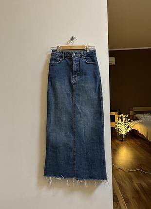 Джинсовая юбка zara xs