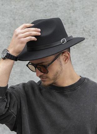Мужская шляпа without fedora с ремешком black