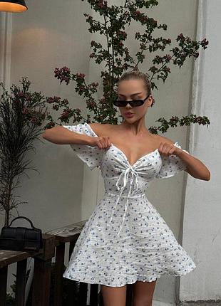 Муслінова сукня зі шнурівкою по спинці 🎀