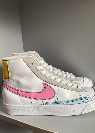 Nike blazer кожаные высокие кроссовки кеды