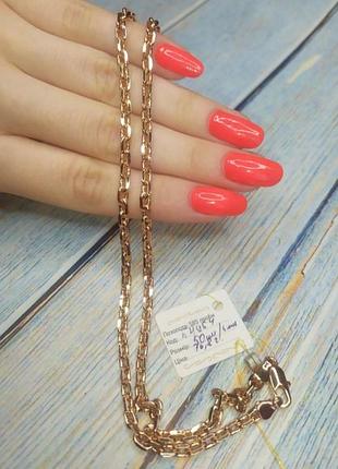 Цепочка позолота якорная плетения цепь позолоченная цепочка