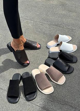 Шльопанці шльопки шкіра замша  шлепанцы