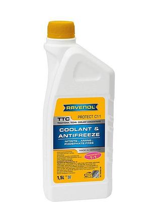 Антифриз ravenol жёлтый 1,5л  c11 концентрат ttc (1:1 -37°c) vag tl 774-c