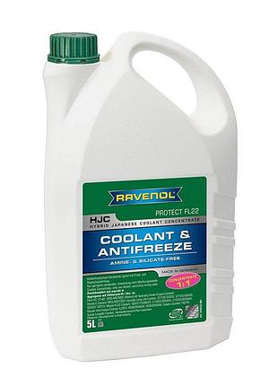 Антифриз ravenol  зелёный 5л fl22 hjc, концентрат (1:1 -37°c)