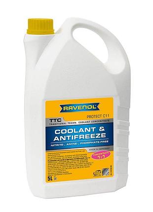 Антифриз ravenol ttc  жёлтыйй 5л c11 концентрат (1:1 -37°c)