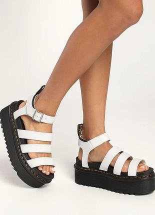 Шкіряні сандалі dr. martens blaire quad leather platform gladiator sandals оригінал