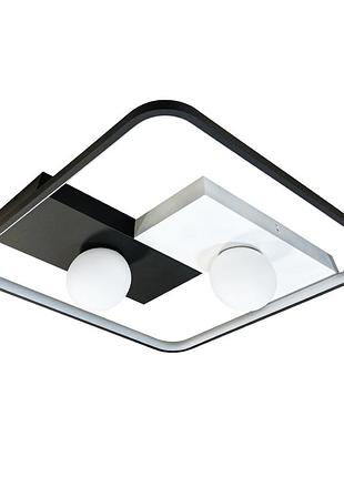 Led світильник smart  квадрат 85w 3000-4000-5000k ip20 біло-чорний