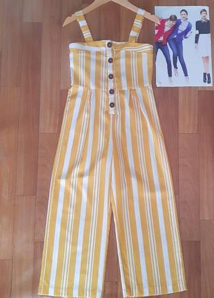 Яркий летний комбинезон с широкими брюками, кюлоты shein 6-7 лет