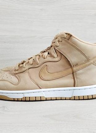 Кожаные женские высокие кроссовки nike dunk high premium mf оригинал, размер 41