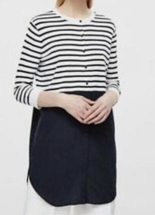 Cos чудова комбінована сукня туніка сорочка відомого бренду