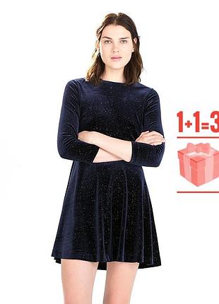 Велюрова сукня з блискітками zara