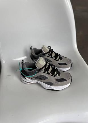 Кроссовки nike m2k tekno grey white black 2