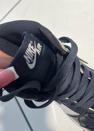 Кросівки nike air jordan blue high блакитні лакові5 фото