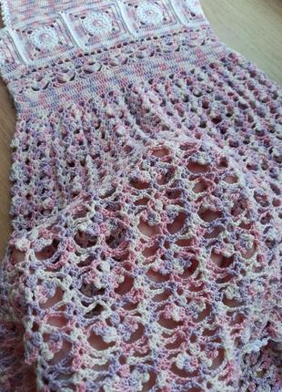 Нарядное вязаное платье