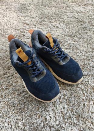 Синие кроссовки, кеды мокасины вкусня wrangler, eu 35, 21,5 см.