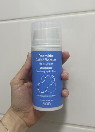 Purito dermide relief barrier moisturizer - зволожуючий бар’єрний крем для обличчя