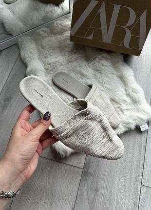 Тапки zara мюлі сабо шльопки zara