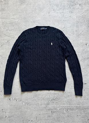 В’язаний светр в косичку Polo ralph lauren светр розмір м