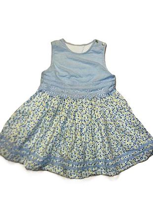 Платье в цветочный принт на 6-ти рост 116