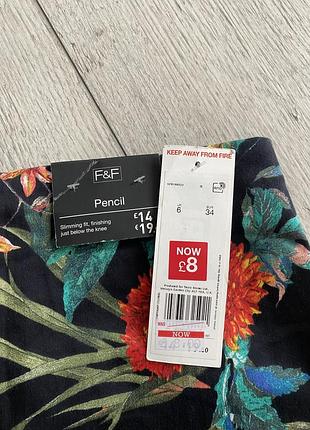 Нова натуральна еластична міді спідниця олівець 5