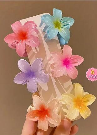 Гавайські шпильки для волосся рожевий, світло-рожевий, фіолетовий, жовтий, блакитний, персиковий