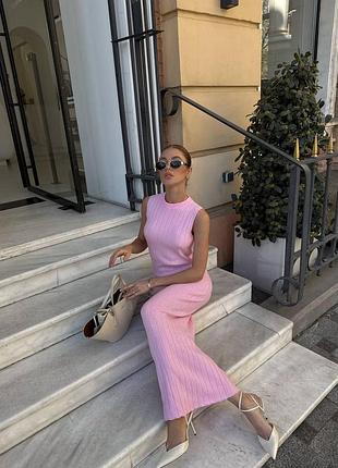 Вязанное базовое платье