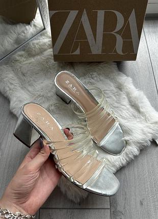 Шльопки zara мюлі сабо