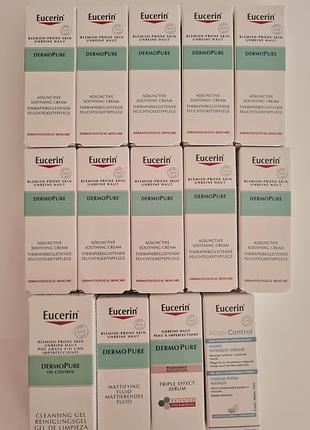 Набір заспокійливий зволожуючий крем для проблемної шкіри eucerin dermopure adjunctive soothing cream
