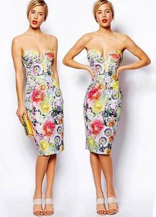 Распродажа платье asos миди натуральное