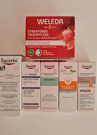 Набор новый дневной крем для лица weleda granatapfel maca peptide