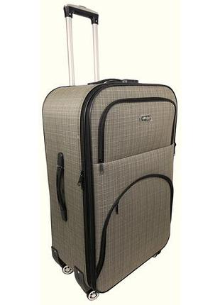 Тканевый большой чемодан на колесах 100l gedox gd polo бежевый