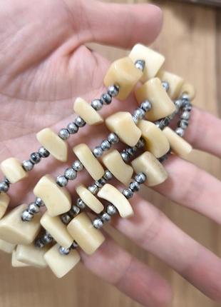 Интересное ожерелье колье кость 4