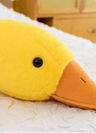 Мягкая игрушка плюшевая гусь 130 см. ігрушка-подушка гусь, антистресс,желтый6 фото