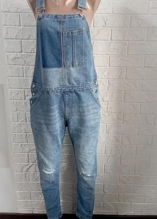 Джинсовый комбинезон denim co в идеальном состоянии l