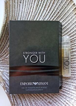 🤎оригінал giorgio armani emporio armani stronger with you чоловіча парфумована вода edt армані 1.2ml.