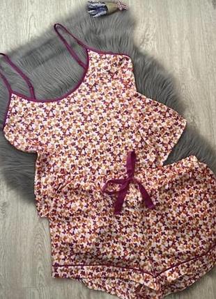 Пижама женская набор с шортиками для сна классная стильная удобная практичная