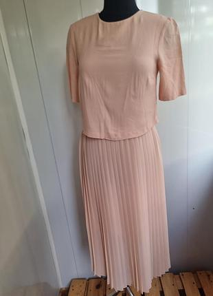 Платье zara макси плисе с-м зара