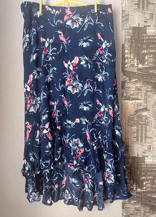 Красивая юбка, вискоза, цвет темно-синий, размер 16