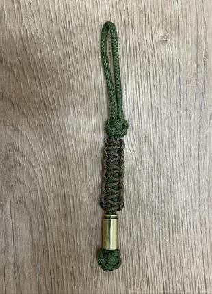 Темляк брелок из паракорда military paracord vs гильза. зсу3 фото