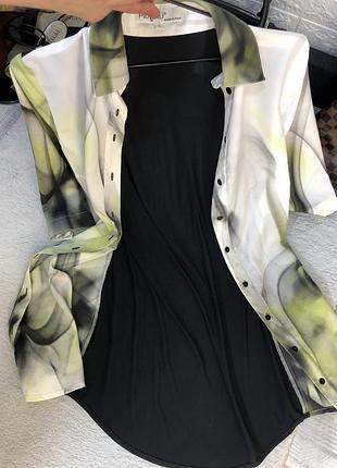 Рубашка туника удлиненная рубашка италия