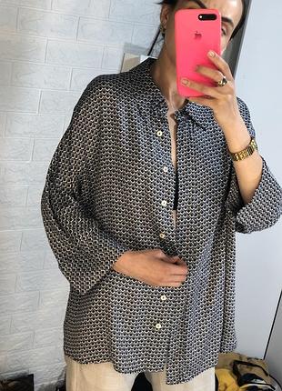 Сорочка сатинова вільна zara