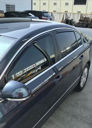 Вітровики для volkswagen passat b6/b7 2005-2015 sedan (вставные) (hic) vw15-in