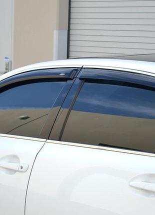 Ветровики для lexus gs 2012+ с хром полоской (hic) le18-m