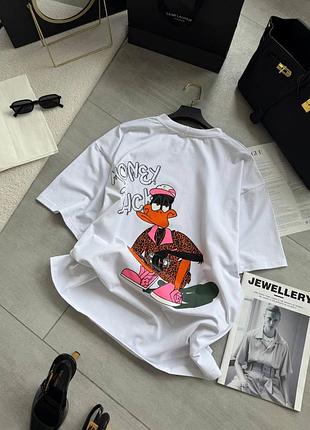 Женская стильная футболка, свечной крой oversize с качественным принтом