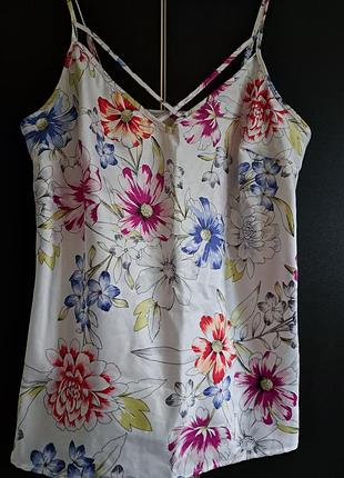 Майка летняя в цветочный принт