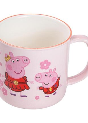 Чашка керамічна peppa pig 400 мл рожева рожева