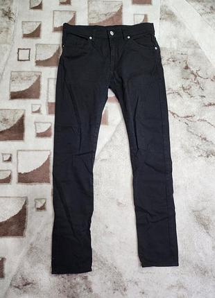 Мужские черные прямые джинсы скинни h&m