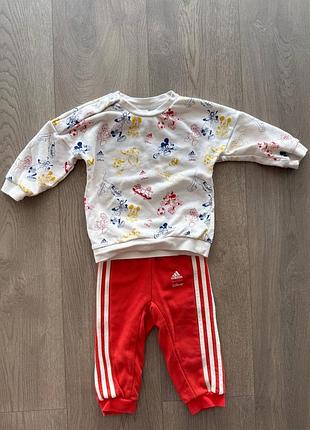 Дитячий костюм adidas disney 6-9 міс, 74 см ідеал унісекс