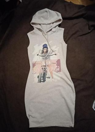 Сукня летняя с капюшоном fasister розмир xs.